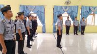 Ket Foto: Seluruh Petugas Lapas Deklarasi Peredaran Narkoba Dan Hp Didalam Aula Lapas Kelas IIB Padangsidimpuan