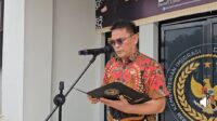 Ket Foto: Kalapas Kelas III Pemuda Langkat Bacakan Deklarasi Komitmen Bersama Melewan Peredaran Narkoba Dan Handphone