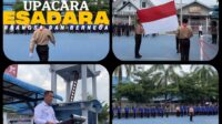 Pejabat Struktural Dan Warga Binaan Rutan Kelas I Medan Mengikuti Upacara Kesadaran Berbangsa Dan Bernegara Dilapangan Rutan.(Doc/Foto:Rutan Kelas I Medan)