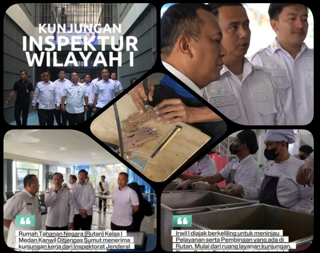 Kunjungan Kerja Irwil Ke Rutan Kelas I Medan Disambut Langsung Oleh PLH Kepala Rutan Beserta Jajaran Staf.(Doc/Rutan Kelas I Medan)
