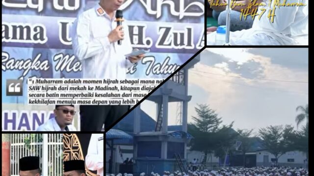 Karutan Kelas I Medan Didampingi Pejabat Struktural Memberikan Sambutan Memperingati Tahun Baru Islam 1 Muharram 1447.(Doc/Foto:Rutan Kelas I Medan)
