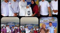 Karutan Kelas I Medan Beserta Jajaran Staf Berikan Sembako Kepada Keluarga Warga Binaan Kurang Mampu,Dan Anak Yatim.(Doc/Foto:Rutan Kelas I Medan)