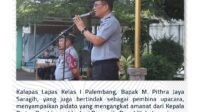 Foto:Kalapas Kelas I Palembang, M.Pithra Jaya Saragih,Bertindak Sebagai Pembina Upacara,Menyampaikan Pidato Yang Mengangkat Amanat Dari Kepala Badan Pembinaan Ideologi Pancasila Republik Indonesia.