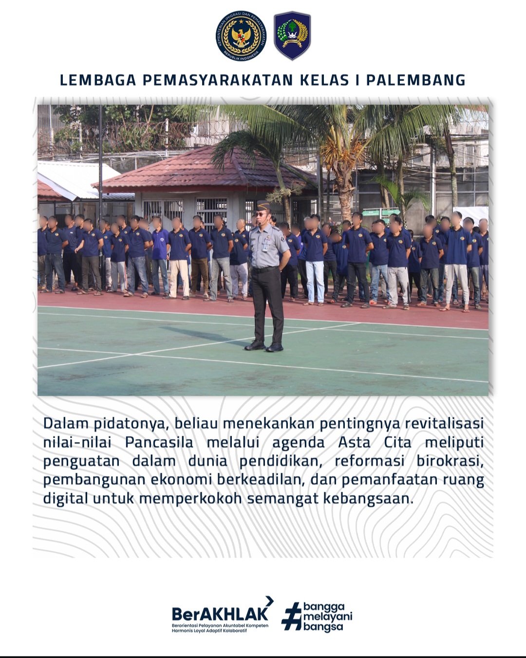 Foto:Menekankan Pentingnya Revitalisasi Nilai-Nilai Pancasila Melalui Agenda Asta Cita Meliputi Penguatan Dalam Dunia Pendidikan,Reformasi Birokrasi,Pembangunan Ekonomi Berkeadilan,Dan Pemanfaatan Ruang Digital Untuk Memperkokoh Semangat Kebangsaan