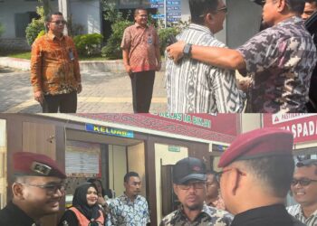 Kalapas Kelas IIA Binjai Wawan Irawan, Didampingi Pejabat Struktural Sambut Langsung Kunjungan Kerja Pembimbing Ahli Utama Dirjenpas Bapak Ajub Suratman.(Doc/Foto : Humas Lapas Binjai)