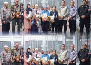 Dukung Program Akselerasi, Rutan Tanjung Pura Salurkan Bantuan Sosial