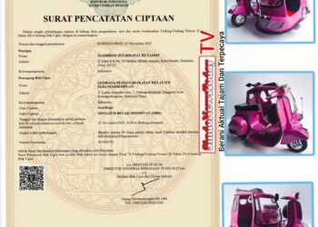 Miniatur Becak Vespa Lapas Padangsidimpuan Raih Hak Cipta Resmi: Transformasi Limbah Jadi Ikon UKM Pemasyarakatan