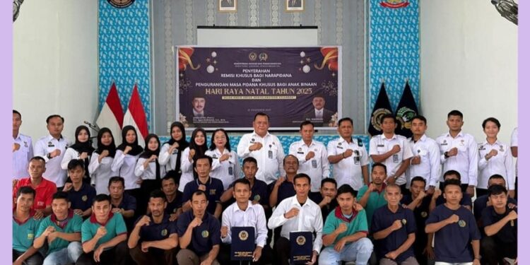 Rayakan Natal, 39 Warga Binaan Lapas Padangsidimpuan Kantongi SK Remisi Khusus!