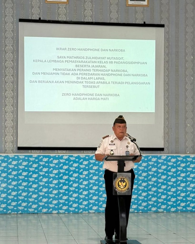 Foto : Kalapas Padangsidimpuan Mathrios Zulhidayat